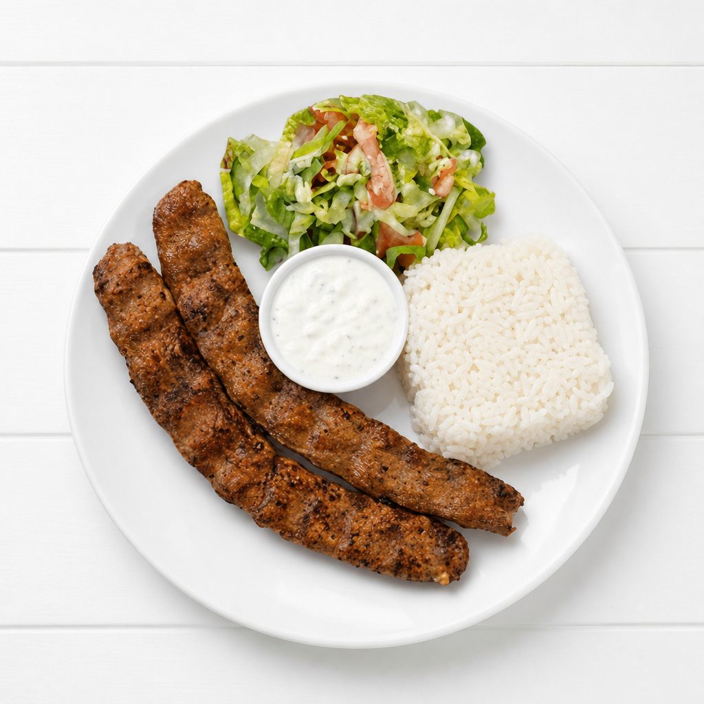 Beef Adana Kebab.