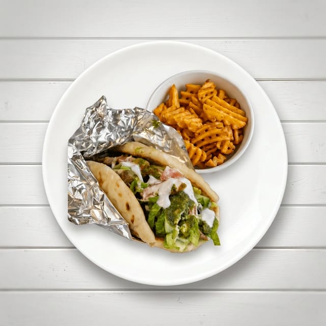 Beef Gyro Pita Wrap.